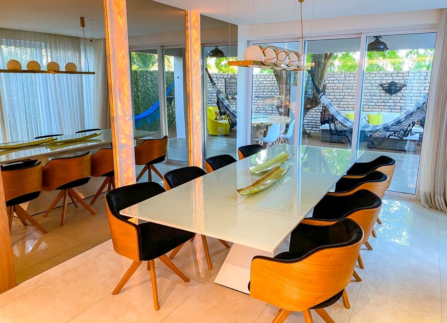 Sala com iluminação sofisticada